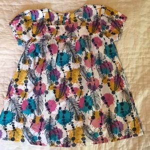 Sz4 Cotton Tunic, fun artistic pattern